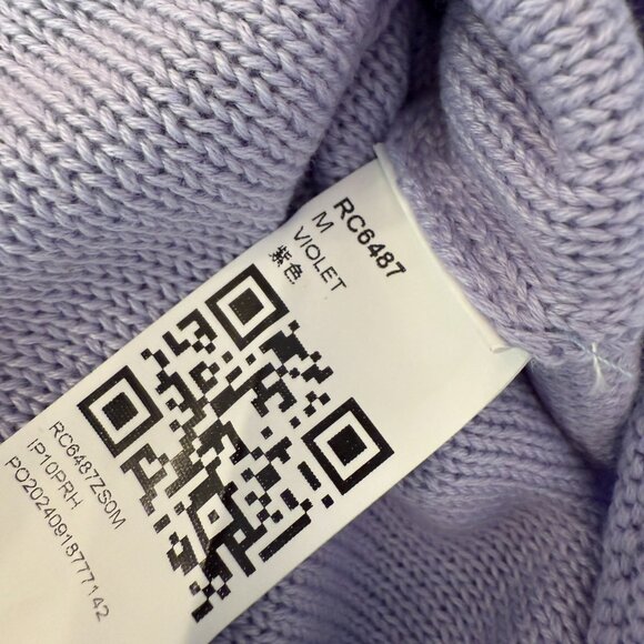 Womens Violet Cap Sleeve V-Neck Oversized Sweater (Size: M) - Picture 3 of 3